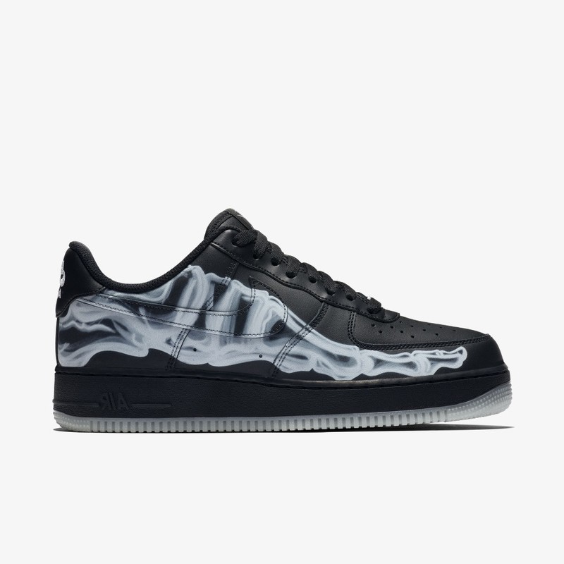 nike air force 1 qs skeleton black